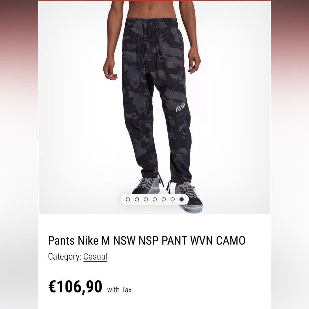 BNWT NIKE NSW CAMO WOVEN SWEAT PANT size L